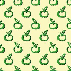 green apple seamless pattern