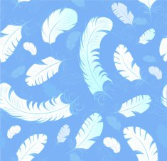 pattern of white feathers