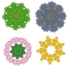Lacy color abstract ornament on white background