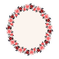 Floral Oval Frame N2