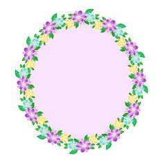 Floral Oval Frame N3