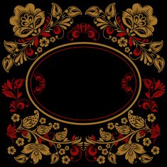 Elegant background with floral ornamental frame