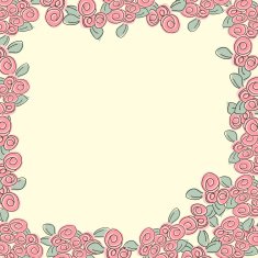 Frame from pink roses