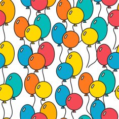 Seamless holiday background with balloons decorative N2