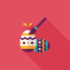 easter egg flat icon with long shadow eps10 N102