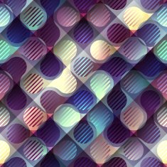 Abstract geometric purple pattern with joined elements