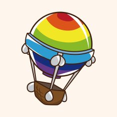 style hot air ballon theme elements vector eps N166