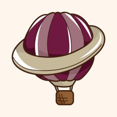 style hot air ballon theme elements vector eps N171