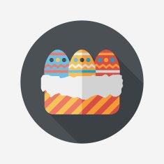 easter egg flat icon with long shadow eps10 N117