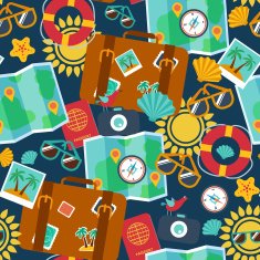 seamless backgrounds of travel summer N3