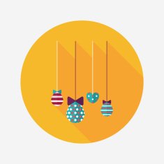 easter hanging flat icon with long shadow eps10 N18
