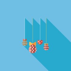 easter hanging flat icon with long shadow eps10 N20