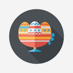 easter egg flat icon with long shadow eps10 N129