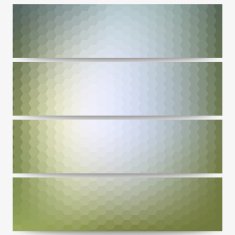 Abstract hexagonal headers set blurred design vector N20
