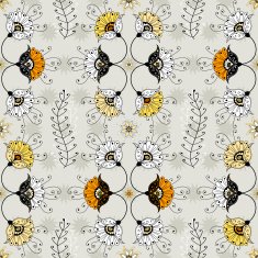 Seamless grey floral pattern
