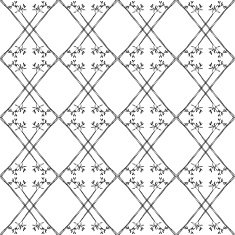 Sketch style nature seamless vector black and white pattern