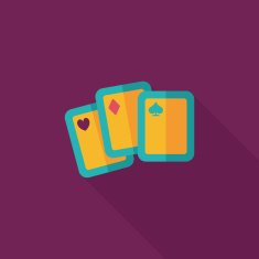 Playing cards flat icon with long shadow eps10 N15
