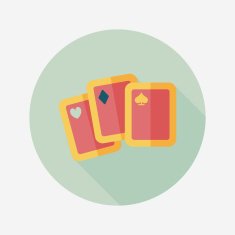 Playing cards flat icon with long shadow eps10 N17