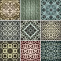 Set of 9 seamless patterns N9
