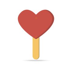 heart stick ice cream