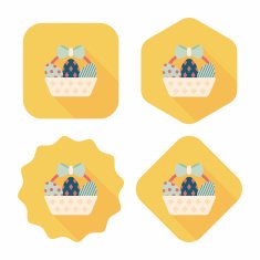 easter egg flat icon with long shadow eps10 N210