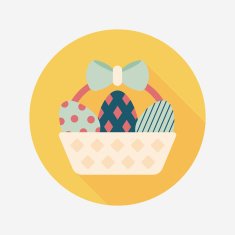 easter egg flat icon with long shadow eps10 N211
