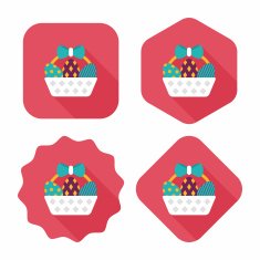 easter egg flat icon with long shadow eps10 N213