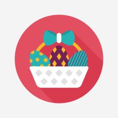 easter egg flat icon with long shadow eps10 N214