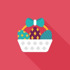 easter egg flat icon with long shadow eps10 N215