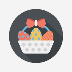 easter egg flat icon with long shadow eps10 N217