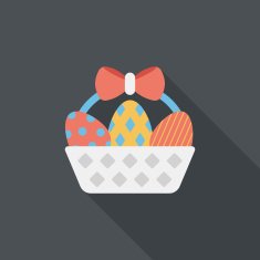 easter egg flat icon with long shadow eps10 N218