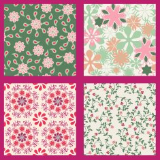 Set of Floral summer pattern