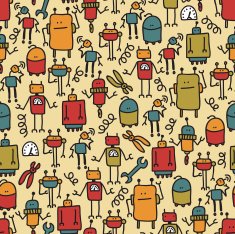 Robot seamless pattern N24