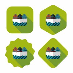 easter egg flat icon with long shadow eps10 N246