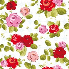 Seamless wallpaper pattern with of collection red roses