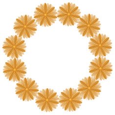 round pattern from brown flowers N2