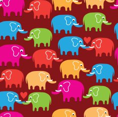 seamless pattern with elephants N8