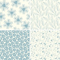 outline floral patterns N3