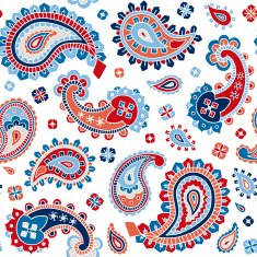 Navy colors paisley pattern N2