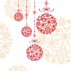 Abstract Christmas balls on seamless pattern background