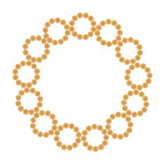 round pattern from brown flowers N3