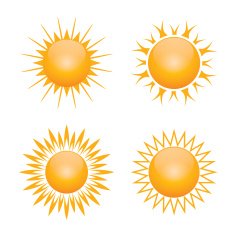 Vector sun symbol
