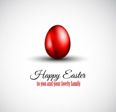 Happy Easter Background with a Colorful Egg Shadow N9