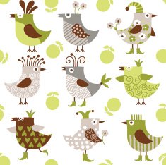 Seamless pattern with birds N18