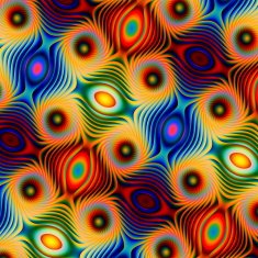 Weird Colorful Pattern Abstract Red Blue Green Shapes Gemometric Illustration