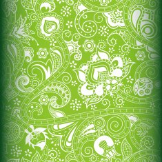 Abstract Lime Floral Pattern