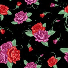 vector rose seamless background