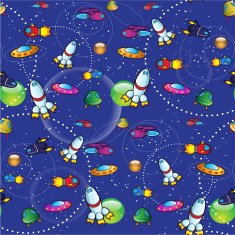 Seamless pattern - Spaceships