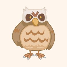 bird owl cartoon theme elements vector eps N9