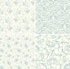 outline floral patterns N4